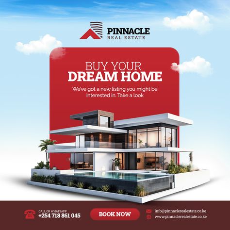 Social Media - Pinnacle Real Estate :: Behance Whatsapp Info, Real Estate Banner, Digital Advertising Design, Estate Design, Real Estate Agent Marketing, Real Estate Marketing Design, Real Estate Advertising, Real Estate Sign Design, Real Estate Ads