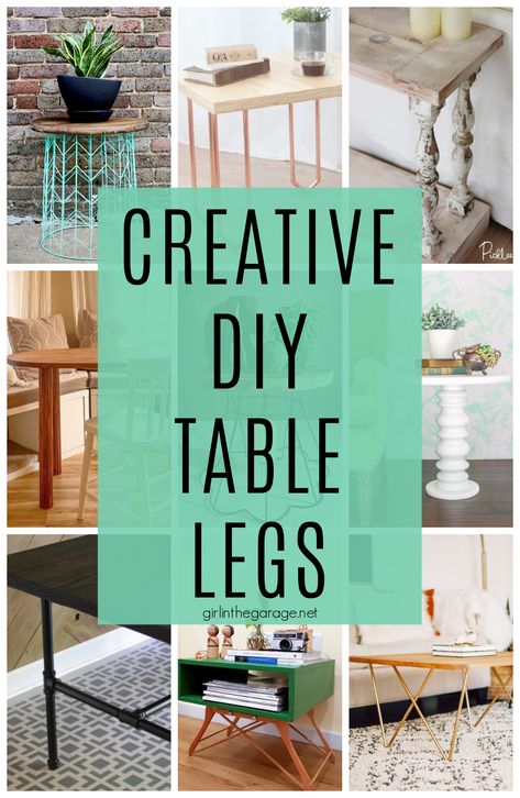 Dining Table Legs Ideas Wooden Diy, Unique Table Legs Ideas, Coffee Table Legs Diy, How To Make Table Legs Easy Diy, Kitchen Table Legs Ideas, Coffee Table Legs Ideas Wooden, Diy Legs For Furniture, Diy Table Legs Cheap, Table With Metal Legs Diy