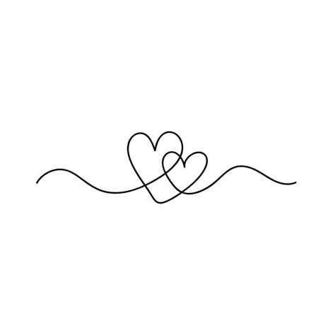 Premium Vector | Two hearts continuous line drawing hearts couple trendy minimalist illustration one line Friendship One Line Drawing, Simple Lines Drawing, A N Letters Love, Valentines Day Line Art, Couple Line Art Drawings, Two Hearts Drawing, Cute Hearts Drawings, Cute Simple Drawings Easy Doodles, Single Line Illustration