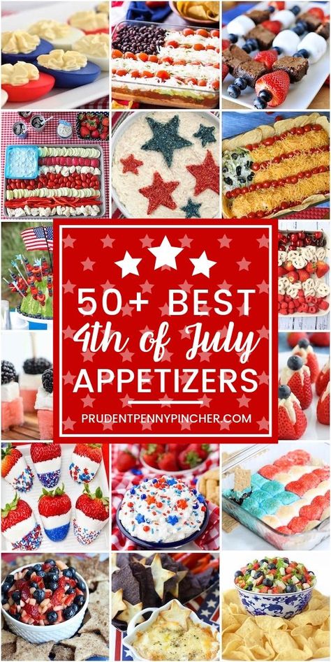 50 Best 4th of July Appetizers #4thofjuly #appetizers #4thofjulyparty #party #recipes #desserts #4thofjulyfood Patriotic Appetizers, July 4th Appetizers, 4th Of July Appetizers, July Appetizers, 4th July Food, Patriotic Food, Patriotic Desserts, Appetizers For A Crowd, Chips Ahoy