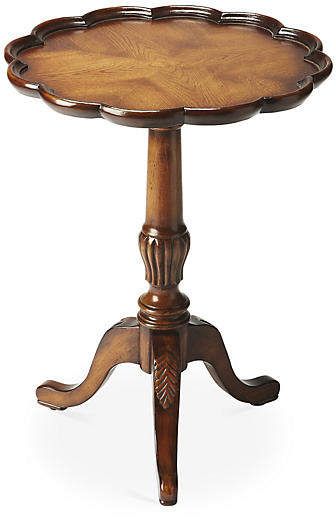 One Kings Lane Hawika Side Table - Honey Brown Lane Coffee Table, Brown Side Table, Heritage Furniture, Carving Furniture, Lounge Rooms, Pedestal End Table, Den Ideas, Pedestal Side Table, Antique Side Table