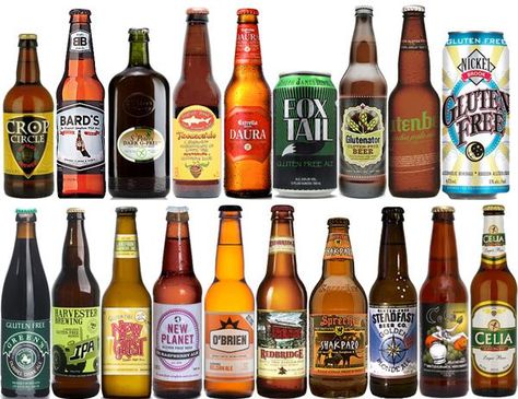 Here's a the complete gluten free beer list of all brands, flavors and variations that you can check out. Plus you'll discover some gluten free craft beers! Gluten Free Cocktails, Beer List, What Is Gluten Free, Gluten Free Drinks, Gluten Free Info, Vegan Alcohol, Gluten Free Alcohol, Gluten Free Beer, Going Gluten Free