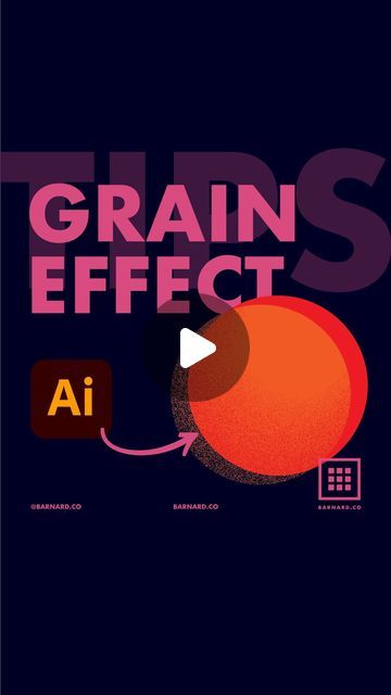 James Barnard | 🌾Iterative grain process in Adobe Illustrator!   1. Duplicate your shape over the top by pressing CMD/CTRL+C and F, and make the top shape... | Instagram Grain Effect Illustration, Grain Texture Illustration, Illustrator Grain Effect, Grain Illustration, Gradient Illustrator Tutorial, Illustrator Texture, Gradient In Illustrator, How To Make Gradient Illustrator, Flat Gradient Illustration