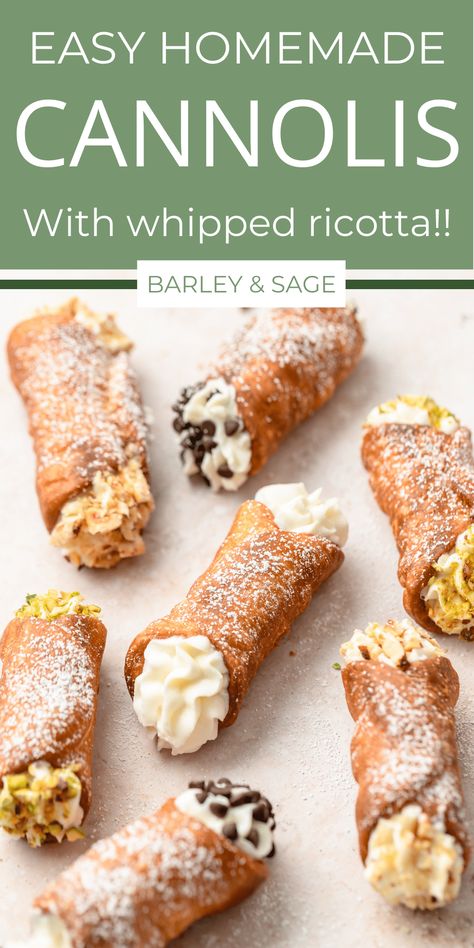 Canolis Recipe, Italian Fried Dough, Cannoli Recipe Easy, Crazy Desserts, Homemade Cannoli Recipe, Cannoli Recipes, Homemade Cannoli, Hazelnut Recipes, Anise Cookies