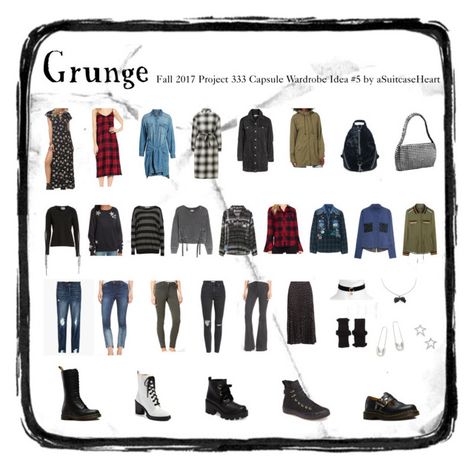 "Fall 2017 Project 333 Capsule Wardrobe 5 - Grunge" by asuitcaseheart ❤ liked on Polyvore featuring Rebecca Minkoff, Two by Vince Camuto, Hudson Jeans, AG Adriano Goldschmied, Uniqlo, Rip Curl, Marc Jacobs, Vince, Pam & Gela and love, FiRE Tomboy Capsule Wardrobe, 333 Capsule Wardrobe, Edgy Capsule Wardrobe, Grunge Plus Size, Plus Size Grunge, Minimal Closet, Project 333, Diy Outfits, Capsule Wardrobe Work