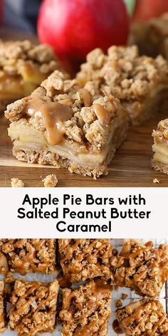 Healthy Apple Pie Bars, Peanut Butter Apple Pie, Apple Desserts Gluten Free, Healthy Thanksgiving Dessert Recipes, Apple Healthy Recipes, Oats Dessert Recipes, Healthy Bars Recipes, Vegan Apple Desserts, Healthy Pie Recipe