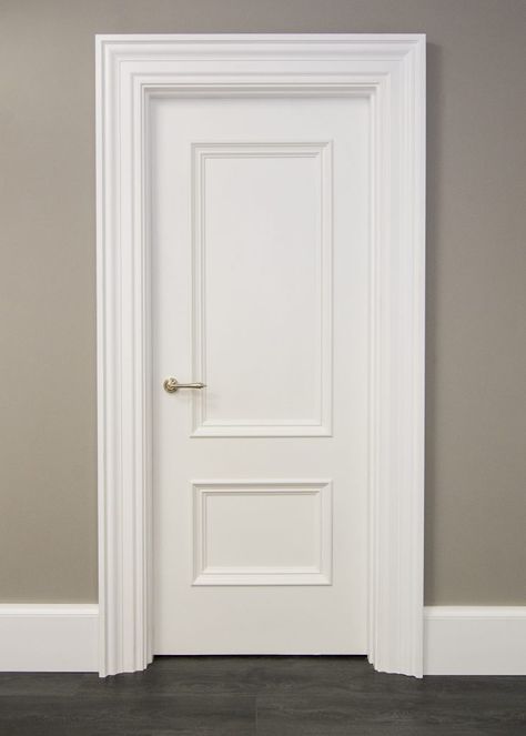 Paneling Flat Doors, Front Door Design White, Internal Doors Uk, 8 Foot Interior Doors, Indoor Doors Ideas, Doors Interior Modern Luxury, Internal Doors Ideas, Door Frame Design, Modern Classic Door