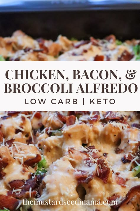 Bacon And Broccoli, Chicken Broccoli Alfredo, Healthy Low Carb Dinners, Ordinary Extraordinary, Broccoli Alfredo, Low Carb Casseroles, Keto Casserole, Simple Chicken, Low Carb Recipe