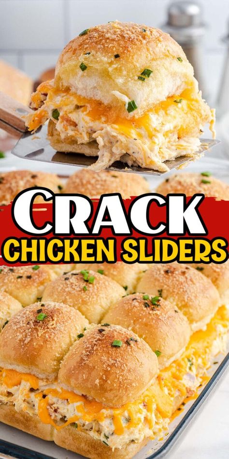 Sliders Recipes Hawaiian Rolls, Easy Slider Recipes, Slider Sandwiches, Chicken Sliders, Salad Pasta, Slider Recipes, Football Food, Chicken Dishes Recipes, Game Day Food