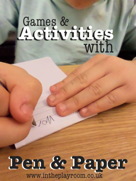 Activities and games with a pen and paper. My 5 year old's favourites and some more ideas Day Camp Activities, Homemade Games, Paper Games For Kids, Pen And Paper Games, School Age Activities, Elderly Activities, Paper Games, Preschool Lesson Plans, Classroom Games