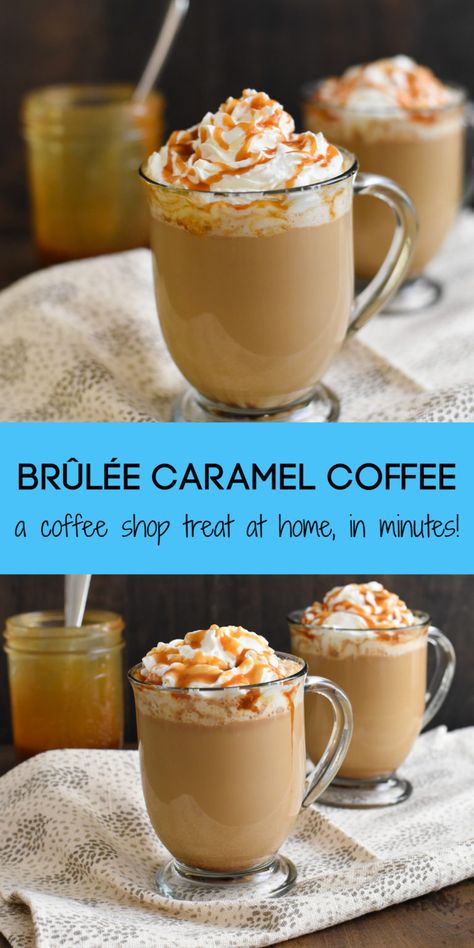 Caramel Coffee Recipe, Caramel Brûlée, Nespresso Recipes, Starbucks Order, Drink At Home, Recipes Pumpkin, Recipe Pumpkin, Coffee Treats, Caramel Coffee