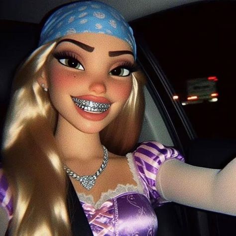 kvntcity on TikTok Hood Princess Aesthetic, Aniya Core, Cartoon Profile Pics Bratz, Fisheye Pfp, Hood Princess, Insta Pfp, Disney Swag, Disney Princess Artwork, Cute Funny Pics