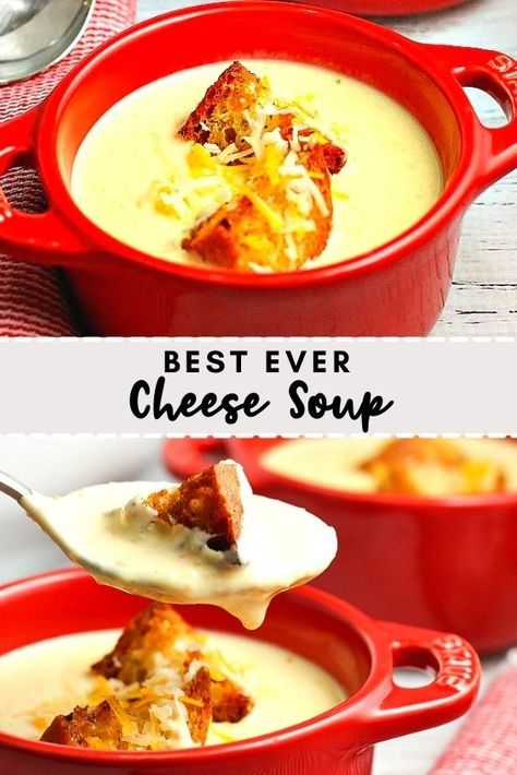 Inspired by the Driskill Hotel’s famous Cheese Soup, this rich and creamy soup recipe is out-of-this world good and is ready in under 30 minutes! This is a MUST TRY! Vermont Cheddar Soup, Homemade Cheddar Cheese Soup, Canadian Cheese Soup, Wisconsin Cheese Soup Recipe, Cheddar Cheese Soup Recipes, Wisconsin Cheese Soup, Classy Food, Homemade Tomato Soup Recipe, Cheddar Soup Recipe