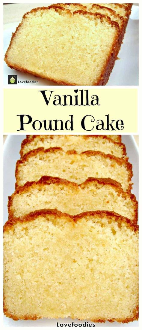 Pound Loaf Cake, Vanilla Pound Cake Recipe, Pond Cake, Cake Easy Recipe, Best Pound Cake Recipe, Vanilla Pound Cake, Pound Cake Recipes Easy, Cake Easy, Loaf Cake