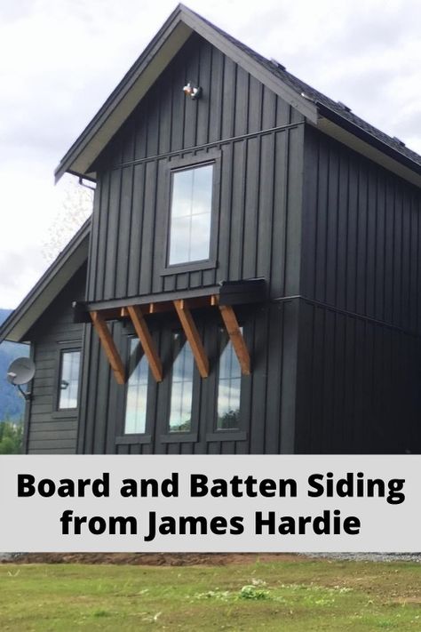 San Juan, Board And Batten With Horizontal Siding, Dark Hardie Board Siding, Black House Siding, Board And Batten With Shaker Siding, Dark Gray Board And Batten Exterior, Dark Board And Batten Exterior, Certainteed Siding Colors, Hardie Board Siding Ideas