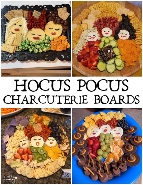 Hocus Pocus Charcuterie Board Ideas - Crafty Morning Hocus Pocus Charcuterie Board, Hocus Pocus Charcuterie, Halloween Pretzels Treats, Hocus Pocus Party, Charcuterie Board Ideas, Crafty Morning, Healthy Halloween Snacks, Easy Halloween Party, Halloween Hocus Pocus