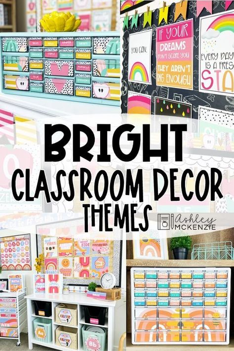 Classroom Theme 1st Grade, Color Theme Classroom Ideas, Three Year Old Classroom Decor, Classroom Themes Bright Colors, Classroom Themes Primary School, Bold Brights Classroom Decor, First Grade Classroom Theme Decor, Bright Classroom Ideas, Inspiring Classroom Decor