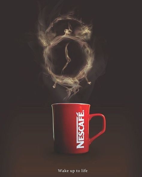 Nescafe - Wake up to life ☕️☕️ Coffee Advertising, Clever Advertising, 광고 디자인, Creative Advertising Design, Publicidad Creativa, Street Marketing, Guerilla Marketing, Coffee Poster, Best Ads