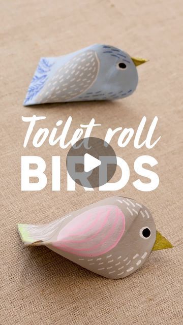 Snöflingor I Papper, Diy – Velikonoce, مشروعات العلوم, Toilet Paper Crafts, Spring Birds, Toilet Paper Roll Crafts, Paper Birds, Paper Roll Crafts, Aktivitas Montessori