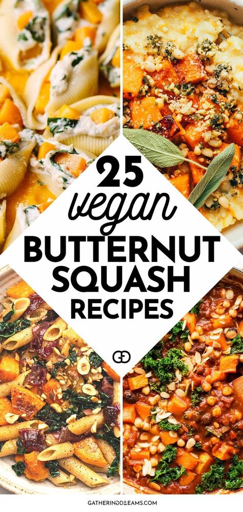 Vegan Recipes Butternut Squash, Feasting At Home Recipes, Vegetarian Recipes With Butternut Squash, Wfpb Butternut Squash Recipes, Butternut Vegetarian Recipes, Butternut Vegan Recipes, Vegan Bean Dinner Recipes, Butternut Meal Ideas, Butternut Squash Dinner Recipes Vegetarian