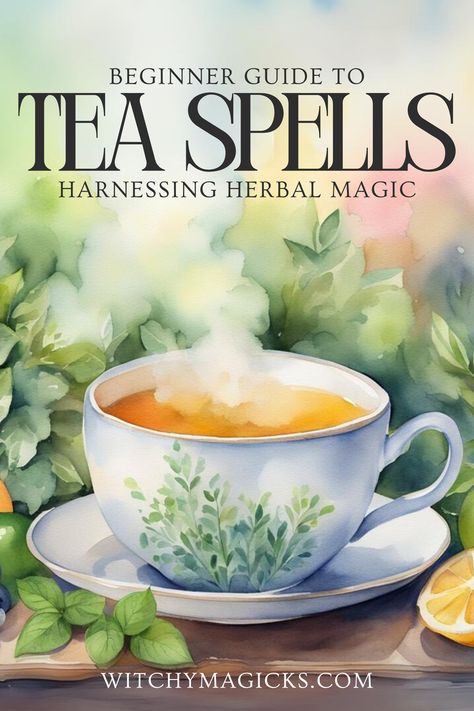 Unlock the mystical potential of tea with our beginner's guide to tea spells! Delve into the ancient art of herbal magic as we explore the transformative power of tea rituals. From selecting the right herbs to infusing your brew with intention, discover how to harness the magic of tea for manifestation and spiritual growth.  #TeaSpells #HerbalMagic #BrewingEnchantment #ManifestationRituals #SpiritualGrowth #SpellCraft #Tea #Spell #WitchyMagicks Essen, Magical Tea Recipes, Tea Magick Witchcraft, Spiritual Herbalism, Tea Spells, Magickal Recipes, Diy Teas, Tea Magick, Herb Teas