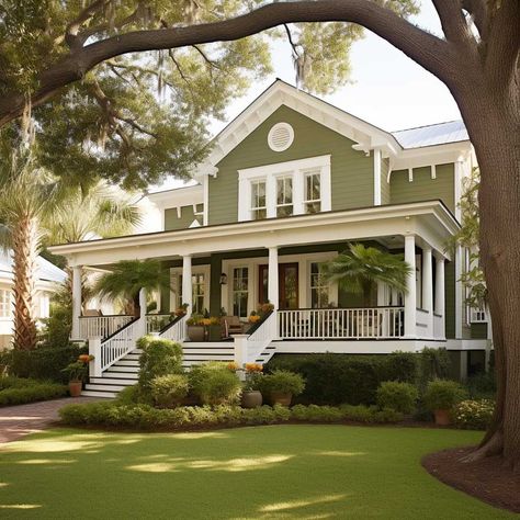 3+ Dark Green Exterior House Color Ideas for a Nature-Inspired Home • 333+ Images • [ArtFacade] Craftsman Home Exterior Makeover, Dark Green Exterior House, Dark Green Exterior House Colors, House Color Ideas, Dark Green Exterior, Green Exterior House, Green Exterior Paints, Farmhouse Accent Chair, Green Exterior House Colors