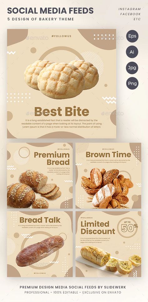 Social Media Feed Design, Bakery Social Media, Bakery Branding Design, Bakery Website, Cafe Menu Design, Pastry Design, Restaurant Social Media, Social Media Feed, Bakery Pastry