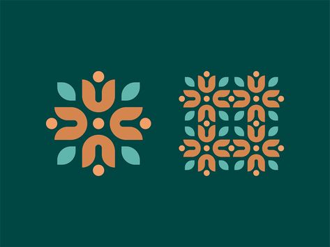 Tulips by Nick Budrewicz on Dribbble Quilt Logo Design, Quilt Logo, Jamdani Motifs, Tulip Illustration, Social Design, Round Pattern, Tulip Design, Holy Week, Cad Design