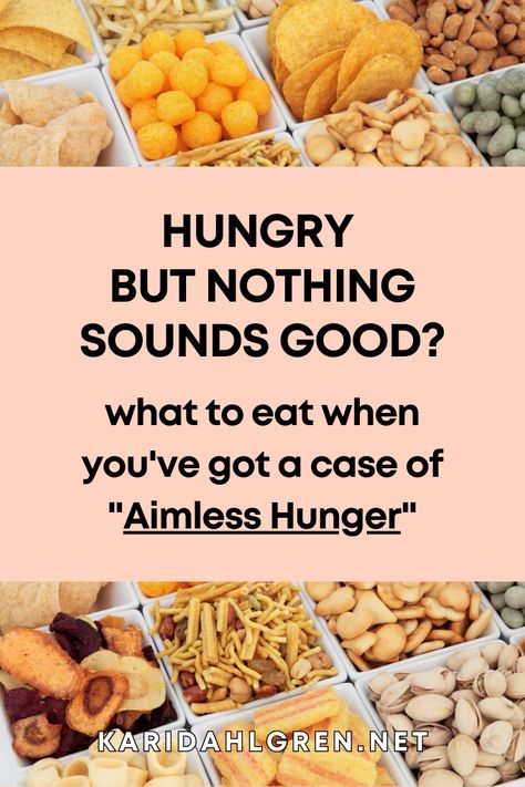 Wondering what to eat when nothing sounds good? Do you wonder if it's even a good idea to eat? In this post, I explore the science behind skipping meals (hint: don't do it) and what some healthy options are when you're not hungry but want to eat anyway. Curious to know if you've thought of all 5 of these steps! What To Make When Your Hungry Easy, What To Eat When There Is No Food, How To Eat When You Dont Want To, Food To Fill You Up, This Not That Food, What To Eat After Throwing Up, What Do I Want For Dinner, Things To Eat When You Have No Food, Things To Eat When Nothing Sounds Good