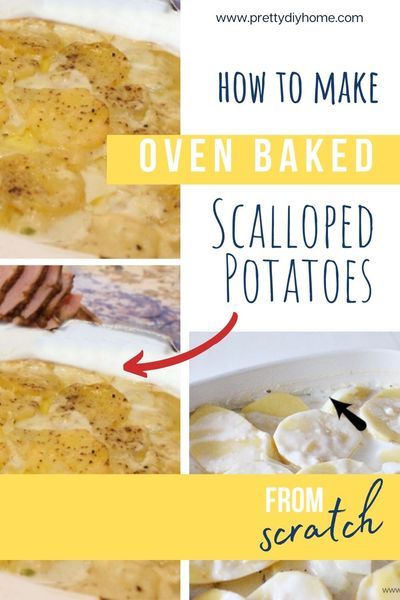 Baked Scalloped Potatoes, Scallop Potatoes, Tasty Potato Recipes, Homemade Scalloped Potatoes, Scalloped Potatoes Easy, Scalloped Potatoes Recipe, Baked Scallops, Dinner Christmas, Scalloped Potato Recipes