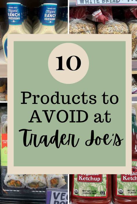 Trader Joe's has a million awesome products that I buy week in and week out. But there are also some big misses, too! Here are 10 products to avoid at Trader Joe's! These Trader joe's meals, products and entrees are definitely ones that should stay off your Trader Joe's shopping list. You will see a lot of must-have Trader Joe's products but here are the products at Trader Joe's you want to avoid! Trader Joes Shopping List Under $50, Trader Joes Best Items, Trader Joe’s List, Trader Joe's Must Haves, Vegetarian Trader Joes Recipes, Trader Joes Meals, Trader Joe's Shopping List, Trader Joes Meal Planning, Trader Joes Vegetarian