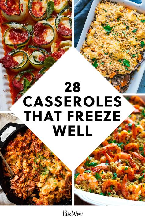 28 Casseroles That Freeze Well and Make Meals a Breeze Freezable Casseroles, Meals That Freeze Well, Freezer Casseroles, Resep Makanan Beku, Freeze Ahead Meals, Casserole To Freeze, Freezer Dinners, Freezer Friendly Meals, Freezable Meals