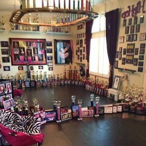 Sophia Lucia's dance competition trophies! Dance Room Ideas, Dance Nation, Sophia Lucia, Dance Room, Glitz Pageant, Dance Awards, Trophy Display, Ballet Studio, Dance Rooms