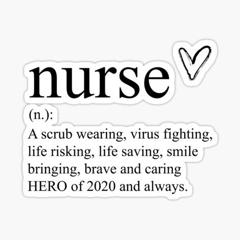 Nurse Stickers | Redbubble Nursing Stickers, Real Men Marry Nurses, Nurse Definition, Nurses Prayer, Nurse Aesthetic, Short Instagram Captions, Nurse Stickers, Girls Foto, Cute Laptop Stickers