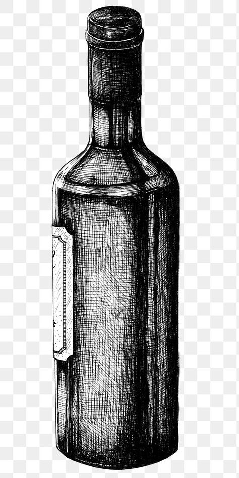 Wine Bottle Illustration Drawings, Wine Bootle, Wine Bottle Drawing, Wine Bottle Illustration, Candle Sketch, Vine Bottle, Hatch Drawing, Wine Illustration, Wine Icon