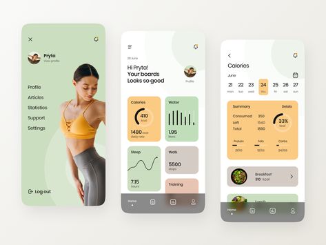 Fitness Apps Design, Health App Design, Ux Design Trends, Ux Design Principles, Interactive Web Design, Ui Ux 디자인, App Design Layout, Ui Design Dashboard, Wellness Apps