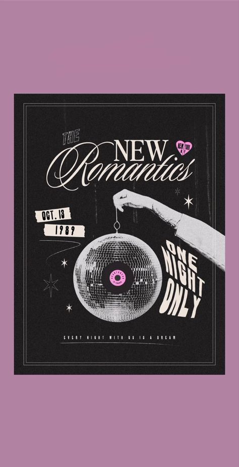 Mirorball, New Romantics, Taylor Swift, hand, vinyl, heart, black, pink, white, poster, wallpaper Wallpaper new romantics Taylor Swift 🩷 🪩 Taylor Swift Concert Poster, Wanting Was Enough, Swiftie Wallpaper, Lyric Wallpaper, What Is Design, 1989 Taylor's Version, Dream Dorm, 1989 Tv, Taylor Swift Edits