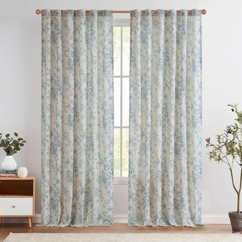 Amazon.com: jinchan Linen Curtains Floral Curtains for Living Room 108 Inch Length Black Printed Curtains Rod Pocket Back Tab Farmhouse Peony Flower Patterned Drapes Bedroom Window Curtain Set 2 Panels : Home & Kitchen Patterned Drapes, Drapes Bedroom, Affordable Curtains, Curtains Floral, Farmhouse Style Lighting, Window Curtains Bedroom, Pattern Draping, Bedroom Drapes, Flower Curtain