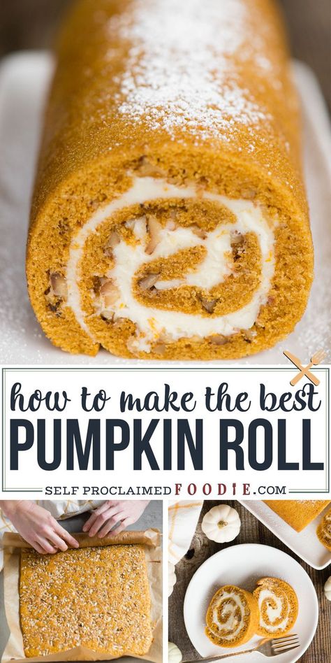 Pumpkin Pie Roll Recipe, Walnut Pumpkin Cake Roll, Pumpkin Rolls Recipe Easy, Pumpkin Roll Cream Cheese Filling, Pumpkin Cheese Roll, Pumpkin Cream Cheese Roll Recipe, Pumpkin Roll With Box Cake, Pumpkin Spice Roll Recipe, Pumpkin Spice Rolls Recipe