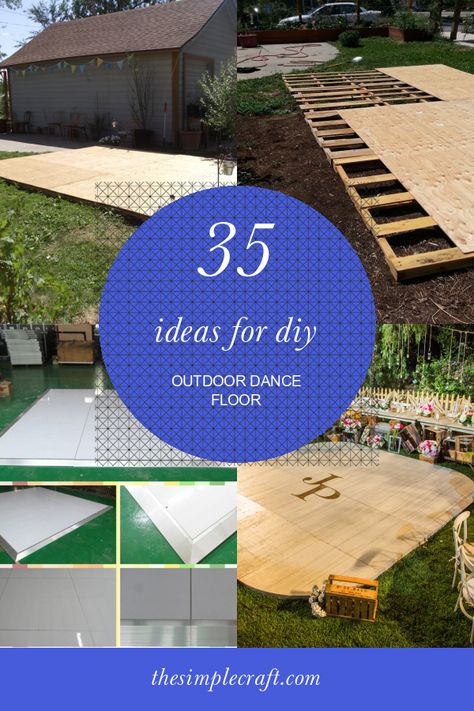 Diy Backyard Dance Floor, Diy Outdoor Dance Floor Wedding, Diy Dance Floor Wedding Cheap, Diy Dance Floor Indoor, How To Make A Dance Floor, Outdoor Wedding Flooring, Backyard Wedding Dance Floor Diy, Temporary Outdoor Flooring Ideas, Diy Outdoor Dance Floor Cheap