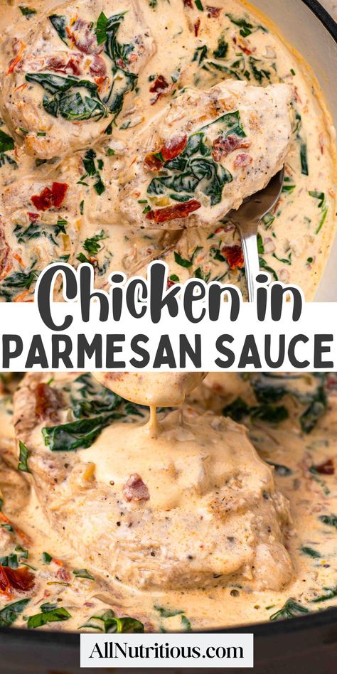 Low Carb Garlic Chicken, Creamy Keto Recipes, Dinner Ideas Chicken Healthy, Hidden Healthy Meals, Simple Low Carb Dinner Ideas, Lowcarb Chicken Recipe, Low Cal Crockpot Chicken, Chicken In Parmesan Cream Sauce, Keto Italian Chicken Recipes