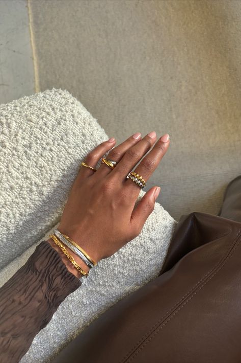 Preppy Inspo, Stackable Rings Silver, Ring Stacking, Mixed Metals, Stackable Rings, Stacking Rings, Gold And Silver, Statement Pieces, Jewelry Design