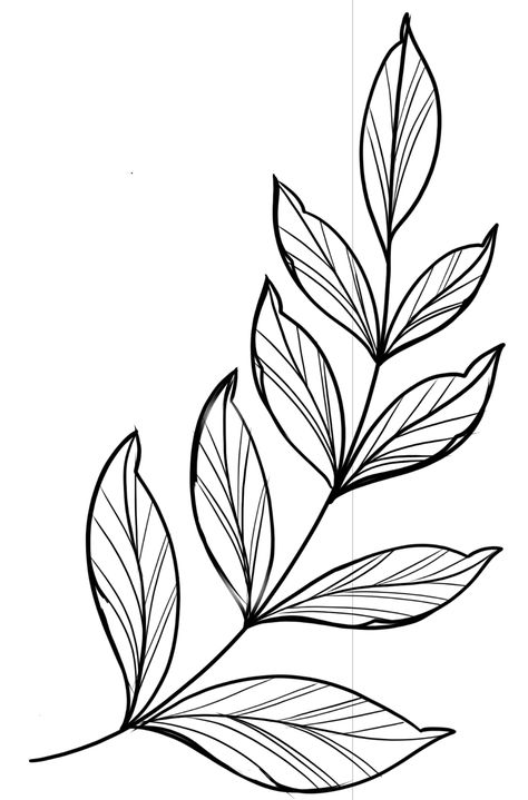 Aesthetic Drawings Sketches, Leaves Tattoo Design, Leaf Tattoo Design, Leaf Drawings, Easy Drawing Step By Step, Leaves Doodle, Traditional Tattoo Designs, Aesthetic Drawings, Easy Drawing Steps