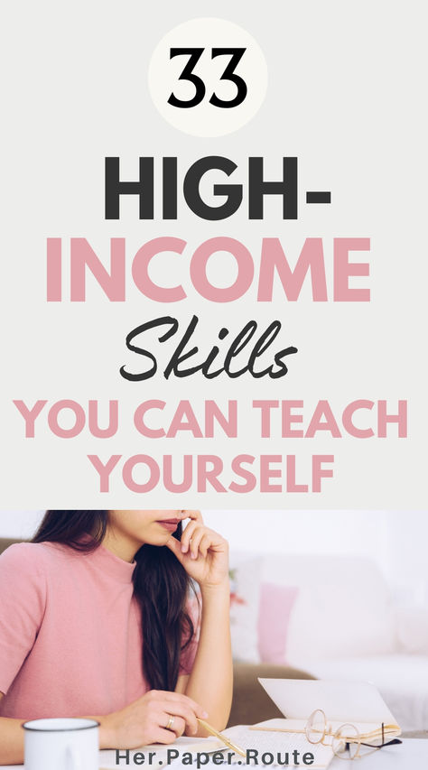 Earning a high income is one way to prepare for retirement and financially be on the right track. Although a degree is still essential in some cases, there are plenty of skills you can teach yourself, even if college isn’t an option. Higher education can be time-consuming and quite costly, but there are plenty of ways to learn new things in your spare time and without spending too much. Check out these 33 high-income skills to boost your resume and help you succeed. High Earning Skill, Learn To Type For Adults, Learn Skills Ideas, High Income Skills To Learn In 2024, Good Skills To Learn, New Skills To Learn List For Women, Skills To Learn In Free Time, New Skills To Learn Ideas, Skills To Learn In Your 20s