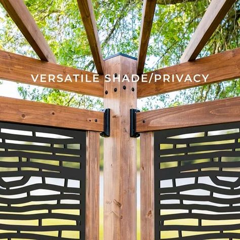 Corner Pergola | Wayfair Corner Pergola Ideas, Corner Gazebo, Hot Tub Pergola, Corner Pergola, Garden Nook, Metal Pergola, Wood Pergola, Wooden Pergola, Road Design