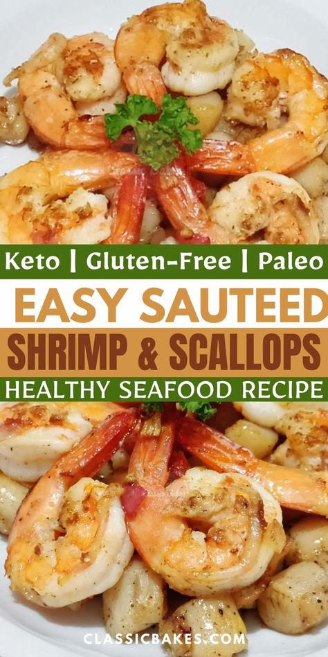 Recipes With Shrimp And Scallops, Shrimp Scallop Recipes Healthy, Healthy Shrimp And Scallop Recipes, Scallop Shrimp Pasta, Bay Scallops And Shrimp Recipes, Shrimp And Bay Scallop Recipes, Scallops Shrimp Recipe Dinners, Sauteed Shrimp And Scallops, Shrimp Scallops Recipes