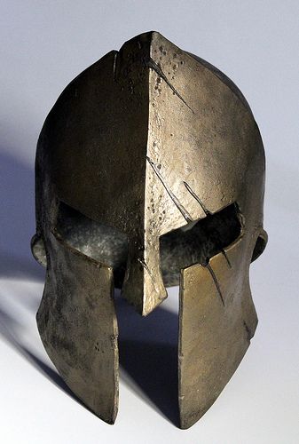 Spartan Helmet Helm Of Darkness, Ares Helmet, Ancient Helmet, Greek Helmet, Helmet Art, Spartan Tattoo, Helmet Armor, Warrior Helmet, Ancient Armor