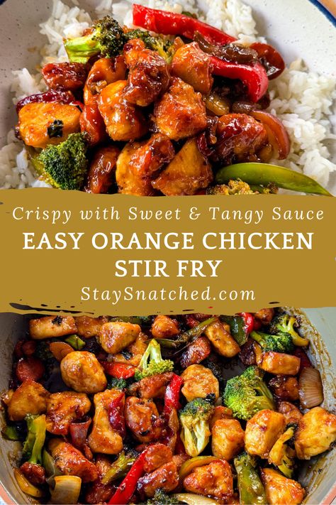 Air Fry Orange Chicken Recipe, Orange Chicken With Broccoli, Instapot Stir Fry Chicken And Rice, Orange Chicken Stir Fry With Vegetables, Orange Teriyaki Chicken, Orange Chicken Casserole, Chicken Stir Fry With Vegetables Recipe, Orange Stir Fry Sauce, Chinese Chicken Stir Fry Recipes