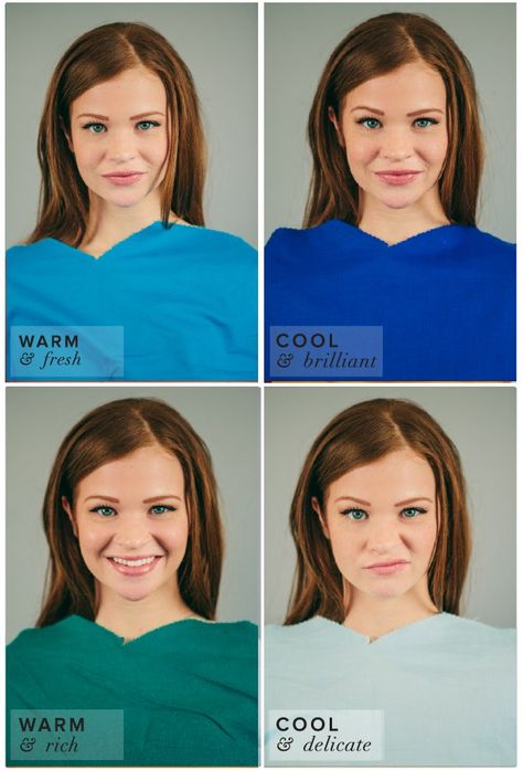 Spring Color Complexion Test.  Different Shades of Blue: Turquoise, Cobalt, Indian Teal, Powder Blue.  Turquoise best suits her complexion. Make Up Eyes, Golden Blonde Highlights, Colour Analysis, Clear Spring, Warm Skin Tone, Best Suits, Spring Color Palette, Seasonal Color Analysis, Color Me Beautiful