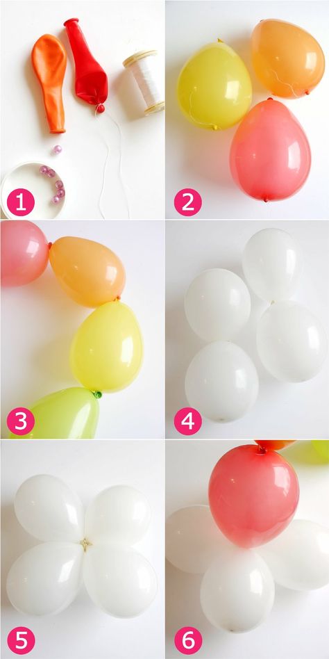 DIY Easy Rainbow Balloon Arch - make this party decor for your Saint Patrick's Day celebration or birthday, without the need for helium or wire frames! | BirdsParty.com Rainbow Balloon Arch, Balloon Arch Diy, Party Balloons Diy, How To Make Balloon, Deco Ballon, Anniversaire Diy, Colorful Birthday Party, Birthday Party Decorations Diy, Diy Balloon Decorations